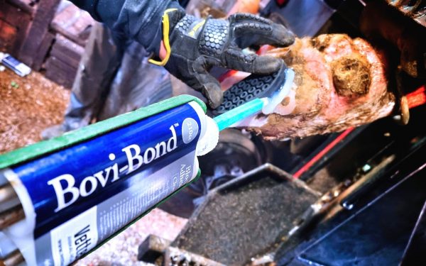 Bovi-Bond Adhesive and rubber block